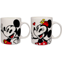 Mickey And Minnie Coffee Mugs by Magical Memories Collection, Set of 2 Ceramic Disney Mugs, Mickey and Minnie Mouse Cup, Gifts for Kids, Couple, Fun for Coffee, Tea, Kitchen, Decoration, Collection