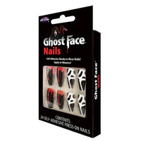 Fun World Ghost Face® Press-On Nails with Blood Drips – Officially Licensed Scream Movie Costume Accessory