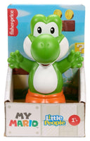 Fisher-Price Little People My Mario & Yoshi Action Figures, Super Mario Bros Licensed Plastic Toy Set, 7 cm, Ages 18 Months and Up