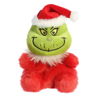 Aurora® Whimsical Dr. Seuss™ Santa Grinch Palm Pals™ Stuffed Animal - Officially Licensed Plush for Imaginative Play - Perfect for Kids and Adults - Red 4.5 Inches