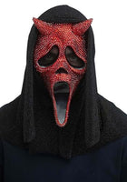 Ghost Face Rhinestone Devil Mask – Fun World Official Scream Costume Accessory – Sparkling Red Sequin & Horned Devil Design – Adult Halloween Horror Mask