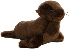 Aurora World Mini Flopsie California Sea Lion Plush Stuffed Animal, Bean Pellet Weighted, Lock-Washer Eyes, Brown, 8 Inches