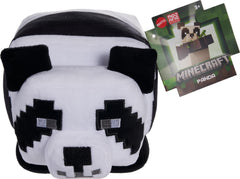 Mattel Minecraft Panda Basic Plush, 8-Inch Polyester Soft Doll with Pixelated Embroidered Details, Collectible Video Game Character Toy Gift for Kids & Fans Ages 3 and Up