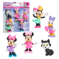 Disney Junior Minnie Mouse Mini Figures 5‑Pack – Minnie (3 Looks), Daisy Duck & Figaro – Collectible Action Figures for Kids Ages 3+