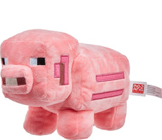 Mattel Minecraft Pig Plush Soft Doll, 8-Inch Video Game-Inspired Stuffed Animal with Pixelated Embroidered Details, Collectible Character Toy for Kids & Fans Ages 3+
