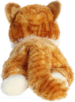 Aurora Flopsie Chester Stuffed Animal - Orange Tabby Cat Plush with Bean Pellets - Soft Floppy Cuddly Toy for Kids and Adults - 12 Inches