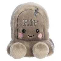 Aurora Spooky Palm Pals Thom Tombstone Stuffed Animal - Fun Seasonal Plush for Kids and Adult Collectors - Perfect for Halloween Decorations and Gifts - Gray 4 Inches