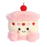 Aurora Palm Pals Jubi Heart Cake Stuffed Animal 5 Inch – Cute Pink Collectible Plush Toy for Kids, Décor and Gifts