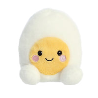 Aurora Palm Pals Bobby Egg Stuffed Animal - Soft Kawaii Collectible Plush Toy, Eco-Friendly Bean Fill, Squishy Palm-Sized Fried Egg Plushie - Yellow, White - 4.5 Inches
