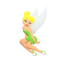 Disney Tinker Bell Soft Touch PVC Magnet, 3D Molded Fairy Figure with Glitter Wings, Green Dress, Refrigerator or Locker Decor, 3–5 cm