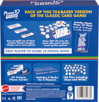 Mattel Games Phase 10 Tiles Game, Quick Family Rummy-Type Play with 32 Cards Featuring Unique Phases and Two Ways to Play, for 2-6 Players