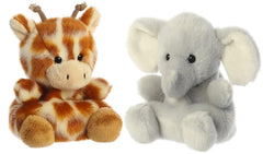 Aurora Palm Pals Set of Two - Stomps Elephant and Safara Giraffe