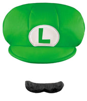 Disguise Super Mario Bros. Luigi Costume Accessory Kit, Officially Licensed Nintendo Boys Hat and Mustache