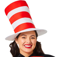 InSpirit Designs The Cat in the Hat Adult Hat and Bow Tie Set | Officially Licensed | Dr. Seuss Accessories | Halloween Outfits