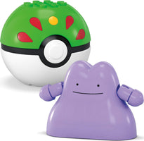 MEGA Pokémon Action Figure Building Toys Set, Poké Ball 2-Pack, Pikachu and Ditto with 42 Pieces, for Kids