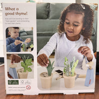 Fisher-Price Wooden Herb Garden Playset, 12-Piece FSC-Certified Wood Pretend Play Set with Tools & Planter Pots, Kids Ages 3+ Years