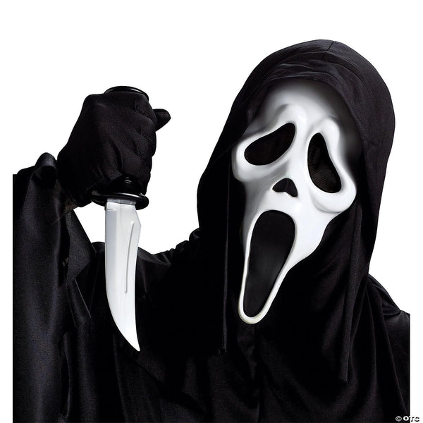 Fun World Scream Ghost Face Mask and Knife Set – Officially Licensed Horror Costume Accessory, One Size, White/Black