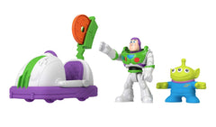Fisher-Price Imaginext Disney Pixar Toy Story Buzz Lightyear Adventure Pack with 2 Figures, Vehicle & Disc Launcher, Ages 3+
