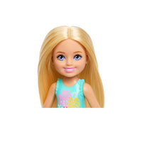 Barbie Chelsea Summer Vacation Doll and Pool Playset with Puppy, Water Slide, Tiki Umbrella, Pool Float and Accessories – Ages 3 and Up, Plastic