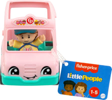 Fisher-Price Little People Toddler Toys Ice Cream Truck Push-Along Vehicle & Figure for Pretend Play Preschool Kids Ages 1+ Years