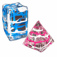 Cool Cube Splatter Sugar Squeeze Toys, Sensory Fidget Stress Relief Toys, Squishy Cube and Pyramid Set, Soft Squeeze Toys