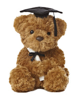 Aurora® Commemorative Graduation Wagner Bear Stuffed Animal - Soft Keepsake for Graduates - A Gift of Affection to Express Congratulations - Black Cap 7 Inches