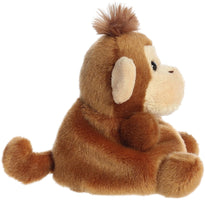 Aurora Palm Pals Boomer Monkey Stuffed Animal – Pocket-Sized Polyester Plush Toy, Collectable Brown Sitting Monkey, 5 Inches