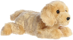 Aurora World Flopsie Goldie Golden Retriever Stuffed Animal Plush, Fine Plush Fabric, Bean Pellet Weighted, 12 Inches, Golden Brown