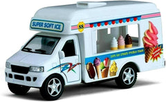 KinsFun Ice Cream Truck, 5 Inch Toy Vehicle with Pull Back Action, 1:43 Scale