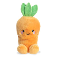 Aurora Palm Pals Cheerful Carrot Stuffed Animal - Kawaii Collectible Plush Toy with Eco-Friendly Fill, Bean Pellets, Embroidered Face - Kids and Adult Collectors - Orange 5 Inches