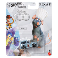 Hot Wheels Disney 100 Remy Character Car, 1:64 Scale Collectible Toy Car, Disney and Pixar Rataouille