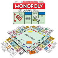 Winning Moves USA Monopoly The 1980s Edition Board Game with Classic Tokens and Retro Artwork for 2–8 Players Ages 8+