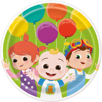 Cocomelon Dessert Plates – 7 Inch Round Paper Party Plates, Multicolor Kids Party Tableware, Pack of 8 for Birthday Parties and Celebrations