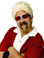 Fun World Unisex-Adult's Celebrity Chef Wig & Goatee, Gold, Standard
