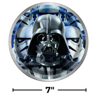 Star Wars Classic Dessert Plates 7 Inch 16 Count (2 Packs of 8) – Multicolor Round Disposable Paper Party Plates for Themed Birthdays and Celebrations