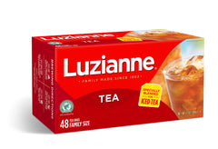Luzianne Specially Blended for Iced Tea – Family Size Tea Bags, 48 Count Box, Smooth and Refreshing Black Tea Blend