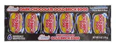 Elmer's Gold Brick Eggs- 6 Milk Chocolate and 6 Dark Chocolate Covered Pecan Melt-A-Ways