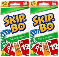 Mattel Skip-Bo and Skip-Bo Card Game, Combo Pack of 2