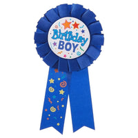 Birthday Boy Blue Fabric Award Badge - 7