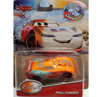 Disney Pixar Cars Color Changers Paul Conrev Die-Cast Toy Car, Color-Changing Vehicle for Kids Ages 3+, Official Mattel Toy