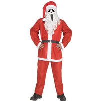 Fun World Ghost Face Santa Mask Costume Accessory, Multi-Color