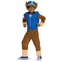 Disguise Paw Patrol Chase Toddler Costume, Deluxe Official Paw Patrol Chase Outfit with Headpiece and Pack, Child Size (4-6)