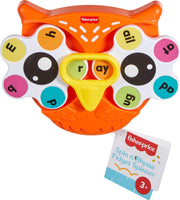 Fisher-Price Preschool Learning Toy Spin ‘n Rhyme Fidget Spinner, Owl-Themed Early Reading Activity for Kids Ages 3+ Years