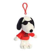 Aurora® Adorable Peanuts® Joe Cool Clip-On Stuffed Animal - Officially Licensed Toys for All Snoopy Fans - Nostalgic Gift for Adults and Birthday Celebrations - White 5.5 Inches