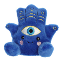 Aurora Palm Pals Farah Hamsa Plush Stuffed Animal, Blue Hamsa Hand Kawaii Collectible Toy with Evil Eye Embroidery, Bean Pellet Filled, 4.5 Inches