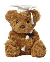 Aurora® Commemorative Graduation Wagner Bear Stuffed Animal - Soft Keepsake for Graduates - A Gift of Affection to Express Congratulations - White Cap 7 Inches
