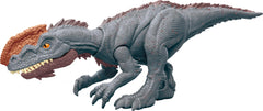 Mattel Jurassic World Strike Attack Monolophosaurus Dinosaur Action Figure Toy with Single Strike Action, Movable Joints, Physical & Digital Play