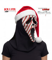 Fun World Creepy Christmas Ghost Face Bling Candy Cane Mask