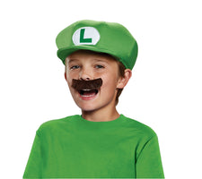 Disguise Super Mario Bros. Luigi Costume Accessory Kit, Officially Licensed Nintendo Boys Hat and Mustache