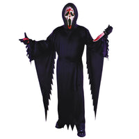 Fun World Men's Licensed Bleeding Ghost Face Costume – Adult Size, Black – Includes Robe, Mask & Heart Pump – Horror Movie Halloween Costume
